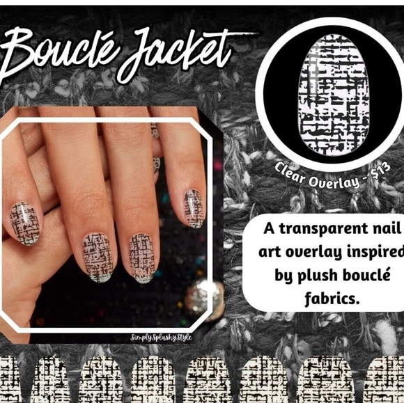 Color Street Other - Boucle Jacket Color Street Nail Polish Strips Clear Overlay Retired NWT